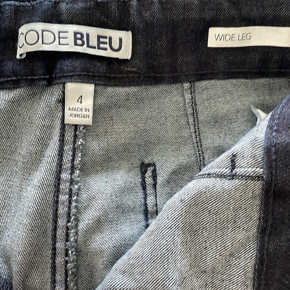 Code Bleu high waist wide leg dark denim jean size 4 NWT - Picture 9 of 9